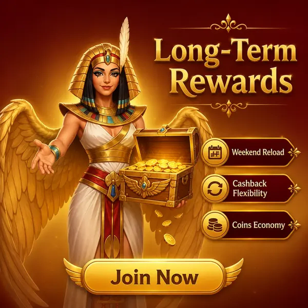 Queen of Feasts presenteert no deposit bonus schatkist bij Amun Ra Casino
