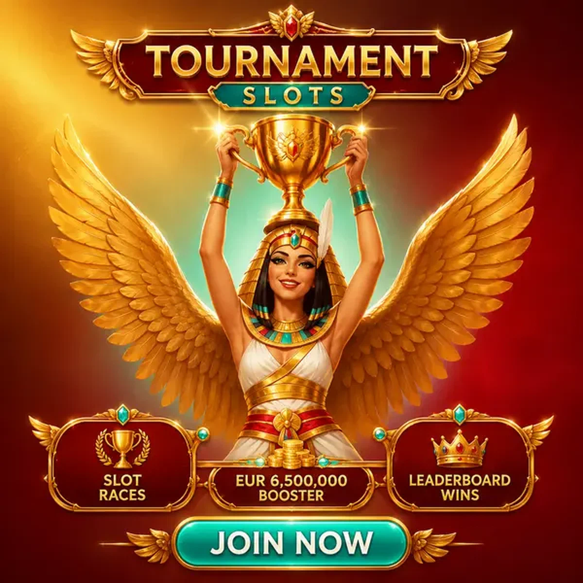 Queen of Feasts houdt toernooi trofee vast bij Tournament-Eligible Amun Ra Gokkasten overwinning