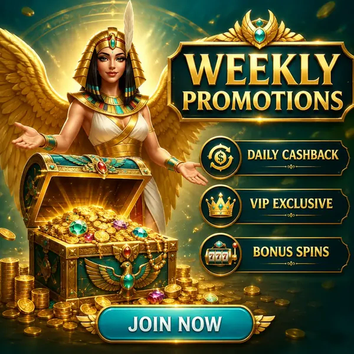 Queen of Feasts onthult schatkist van gratis gokkasten beloningen bij Amun Ra Casino